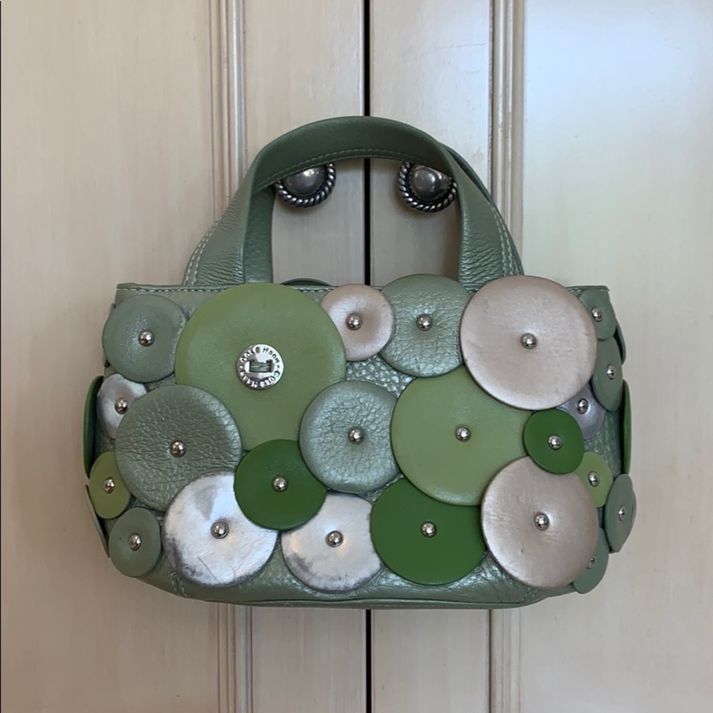 Cole Haan Green Embellished Hand bag